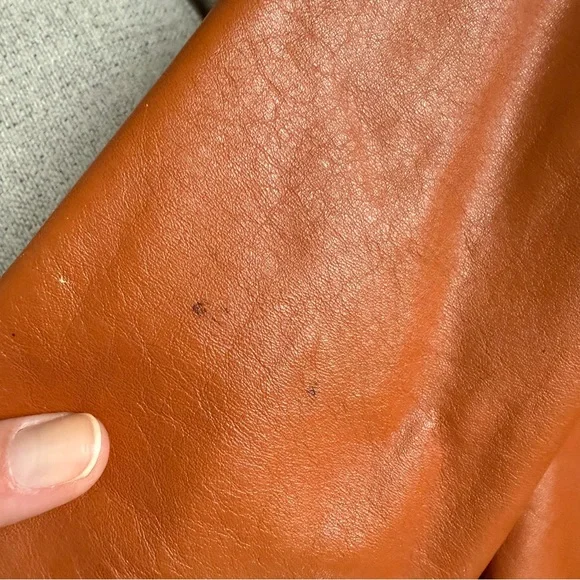 Vintage Leather Fur Collar Coat - Picture 10 of 13